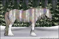 Horse Color:Nacre Silver Black Ice Tobiano