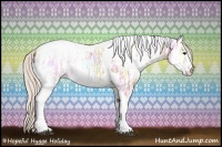 Horse Color:White Spotted Silver Bay Ice Tobiano 