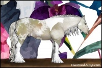 Horse Color:Watercolor Silver Bay Ice Tobiano