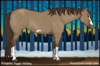 Horse Color:Liver Red Dun Roan Splash Frame Rabicano