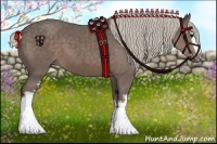 Horse Color:White Spotted Silver Black Sabino