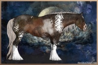 Horse Color:White Spotted Silver Brown Ice