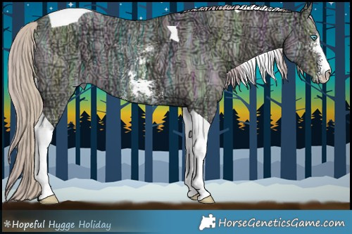 Horse Color:Watercolor Smoky Creme Ice Sabino Tobiano  Brindle