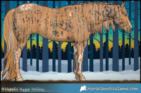 Horse Color:Watercolor Smoky Creme Ice Sabino Tobiano  Brindle