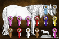 Horse Color:Gray Silver Smoky Creme Roan Dun 