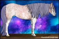Horse Color:Watercolor White Spotted Bay Pearl 