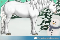 Horse Color:White Spotted Silver Brown Ice Varnish