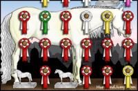 Horse Color:Gray Perlino Sabino Splash Tobiano Rabicano 