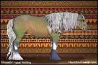 Horse Color:Watercolor Silver Brown Tobiano Rabicano