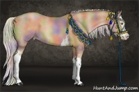 Horse Color:Nacre White Spotted Silver Black Pearl Sabino Splash 