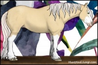 Horse Color:Silver Classic Champagne Dun Splash Frame 