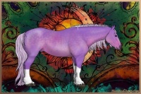 Horse Color:Watercolor Silver Black Sabino Tobiano