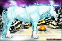 Horse Color:Thunderstruck Watercolor Smoky Creme Appaloosa Rabicano 
