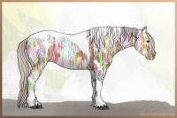 Horse Color:White Spotted Silver Brown Ice Tobiano