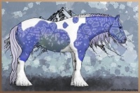 Horse Color:Watercolor Silver Brown Ice Tobiano 