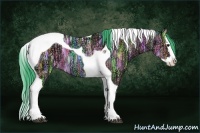 Horse Color:Watercolor Bay Ice Splash Tobiano 