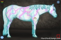 Horse Color:Thunderstruck Silver Black Ice Splash Snowflake Varnish