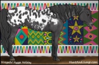 Horse Color:Black Near Leopard 
