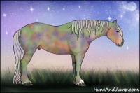 Horse Color:Nacre Watercolor Silver Black Sabino