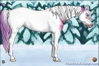 Horse Color:Watercolor Chestnut Splash Tobiano Frame 
