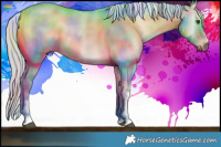 Horse Color:Nacre Watercolor Silver Brown Onyx Tobiano