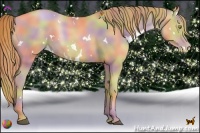 Horse Color:Nacre White Spotted Chestnut Pearl 