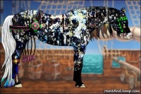 Horse Color:Plaid Cremello Sabino and Plaid Cremello Sabino