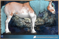 Horse Color:Watercolor White Spotted Bay Ice Onyx Sabino 
