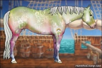Horse Color:Watercolor White Spotted Silver Brown Onyx  and Watercolor White Spotted Silver Brown Onyx 