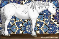 Horse Color:White Spotted Black Splash