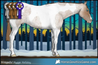 Horse Color:Gray Smoky Creme Roan Tobiano 