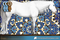 Horse Color:White Spotted Brown Sabino Splash Varnish and White Spotted Brown Sabino Splash Varnish