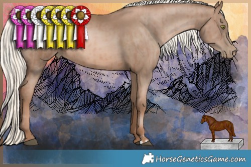 Horse Color:Liver Chestnut Pearl Mushroom  and Liver Chestnut Pearl Mushroom 