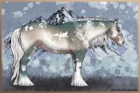 Horse Color:Watercolor White Spotted Liver Red Onyx 