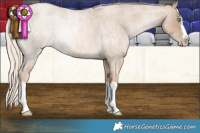 Horse Color:Chocolate Palomino Roan Pearl Splash 