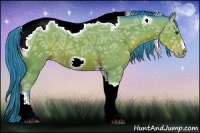 Horse Color:Watercolor Bay Ice Tobiano Frame