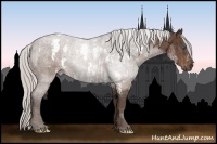 Horse Color:Silver Brown Splash Tobiano Frame  Brindle