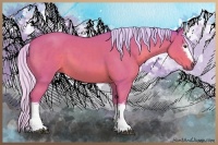 Horse Color:Watercolor White Spotted Silver Bay 