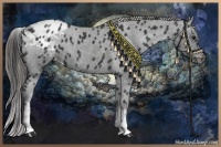 Horse Color:White Spotted Black Varnish 