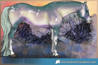 Horse Color:Watercolor White Spotted Silver Brown Onyx Sabino