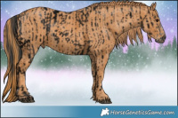 Horse Color:Brown Chinchilla Ice Sabino Brindle