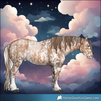 Horse Color:White Spotted Silver Black Chinchilla Pearl Sabino and Liver Chestnut Pearl Sabino