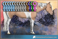 Horse Color:Silver Classic Champagne Tobiano 