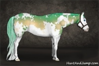 Horse Color:Watercolor White Spotted Bay Onyx Splash