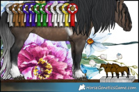 Horse Color:Brown Dun Tobiano Rabicano  Brindle