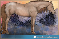Horse Color:Liver Chestnut Ice Pearl Brindle