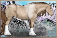 Horse Color:Liver Chestnut Ice Pearl Brindle