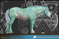 Horse Color:Watercolor White Spotted Silver Brown Ice Sabino and Watercolor White Spotted Silver Brown Ice Sabino