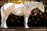 Horse Color:Silver Blue Roan Pearl Tobiano Frame 