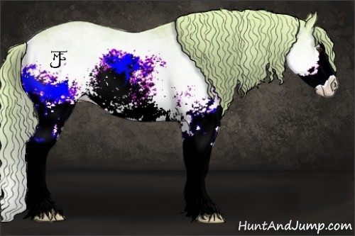 Horse Color:Watercolor White Spotted Chestnut Sabino Splash